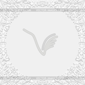 Decorative floral frame. Vector illustration. - vector clipart / vector image