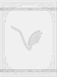 Decorative floral frame. Vector illustration. - vector clipart