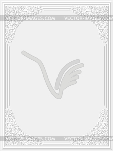 Decorative floral frame. Vector illustration. - vector clipart