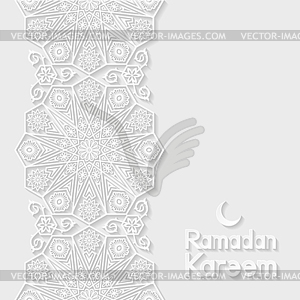 Ramadan Kareem greeting card. Vector illustration. - vector image