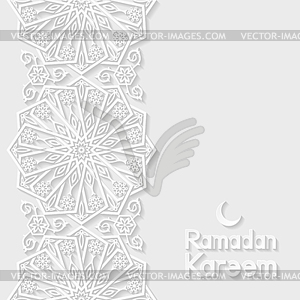 Ramadan Kareem greeting card. Vector illustration. - vector clipart