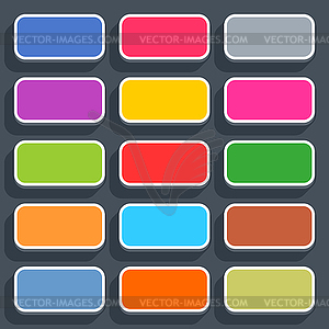 15 3d blank icon in flat style - vector clipart