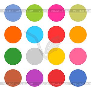 16 blank icon circle web button - royalty-free vector image