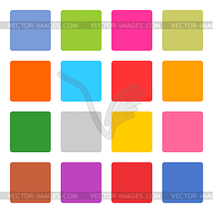 16 blank icon square web button - vector image