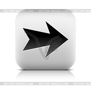 Gray icon with black arrow sign - vector image