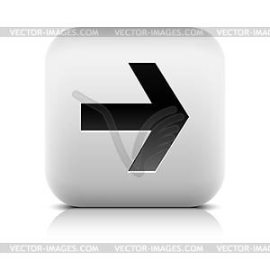 Gray icon with black arrow sign - vector clip art