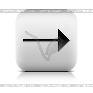 Серый значок с черной знак стрелки - векторный эскиз