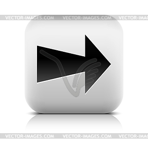 Gray icon with black arrow sign - vector image