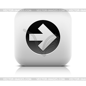 Icon with black arrow sign in circle - vector clipart