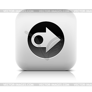 Icon with black arrow sign in circle - vector image