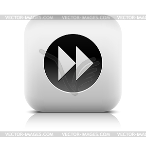 Web Icon со стрелкой вперед знака в черном круге - векторный клипарт / векторное изображение