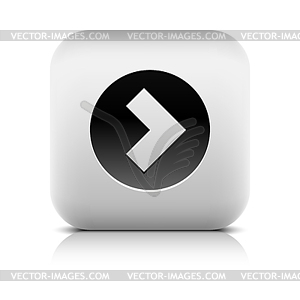 Web Icon со стрелкой знак в черном круге - изображение в векторном формате