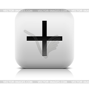 Web icon with plus sign - vector clipart