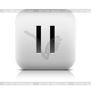 Media player icon with pause sign - vector clipart