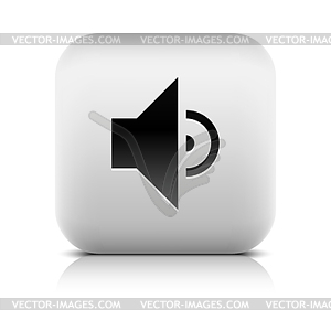 Media player icon with volume low sign - vector clipart