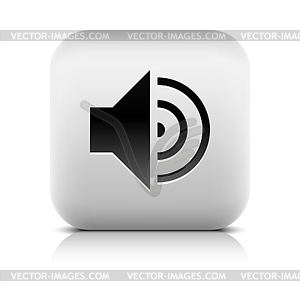 Media player icon with volume high sign - vector image