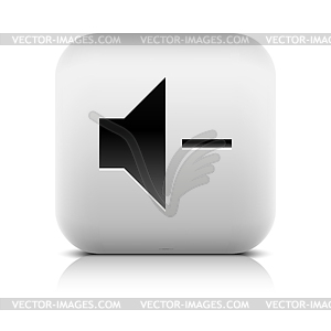 Media player icon with volume decrease sign - vector clipart