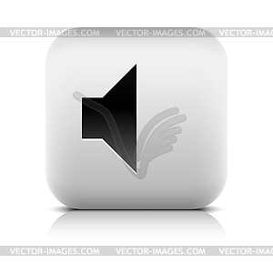 Media player icon with volume mute sign - vector clip art