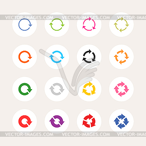 16 arrow refresh icon reload sign set - vector clipart