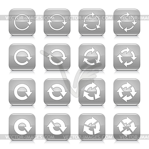 16 arrow reload, rotation icon set 04 - vector clip art