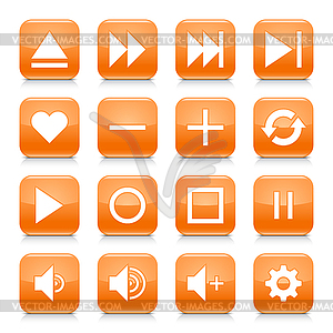 16 media control icon set 06 - vector EPS clipart