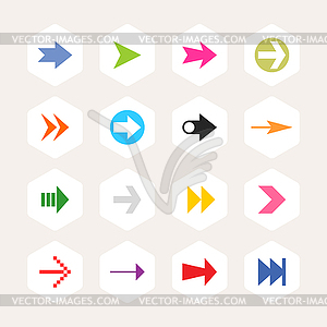 Знак стрелки набор иконок - векторный клипарт
