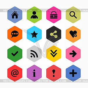 Basic sign icon set 05 - vector clip art