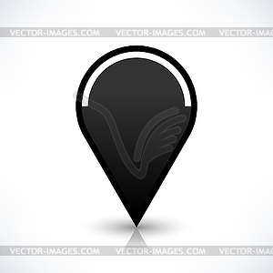 Map pin location sign circle icon in flat style - vector clipart