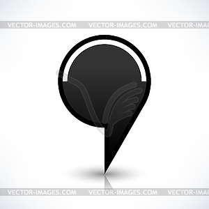 Map pin location sign circle icon in flat style - vector image