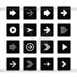 Icon set 01 arrow sign - vector image