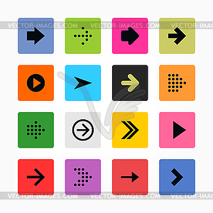 Arrow icon set web sign - vector image