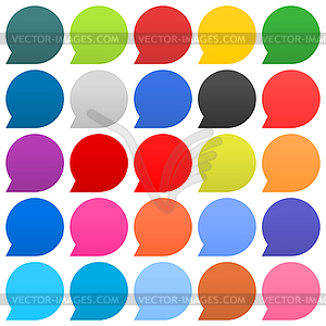 25 speech bubble sign web icon circle shape - vector EPS clipart