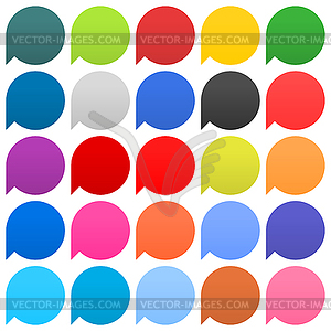 25 speech bubble sign web icon circle - vector image