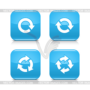 4 arrow blue icon - vector clip art