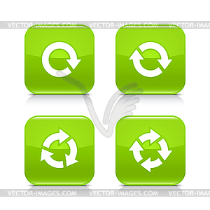 4 стрелка зеленая иконка - изображение в векторном виде