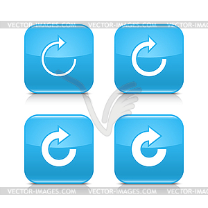 4 white arrow blue icon - vector image