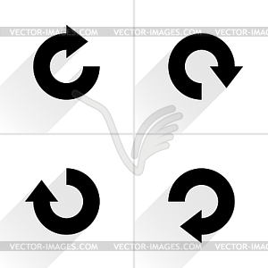 4 arrow icon refresh, rotation, reset, repeat, reload sign set 04 - vector clip art