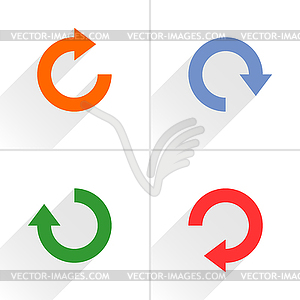 4 arrow icon refresh, rotation, reset, repeat, reload sign set 03 - vector clipart