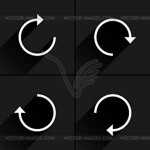 4 arrow icon refresh, rotation, reset, repeat, reload sign set 01 - vector image