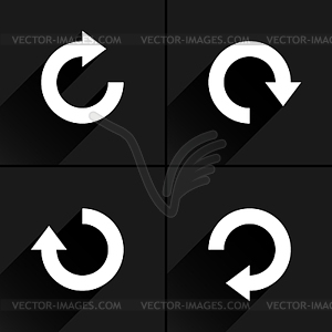 4 arrow icon refresh, rotation, reset, repeat, reload sign set 03 - vector clipart