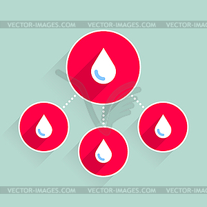 ALS Ice Bucket Challenge concept in flat style - vector clipart