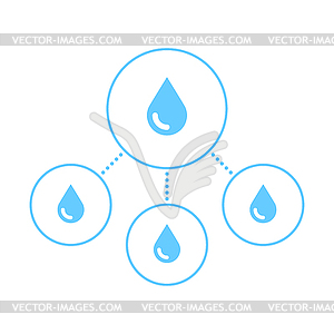 ALS Ice Bucket Challenge concept in flat style - vector image
