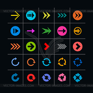 25 arrow sign icon set - vector image