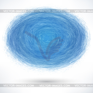 Blue abstract ellipse shape - vector clipart