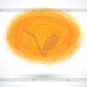 Orange brush stroke in the form of a ellipse - vector clip art