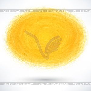 Yellow abstract ellipse shape - vector clipart