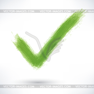 Зеленый флажок знак - изображение векторного клипарта
