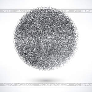 Gray ball with the texture of old paint - vector image