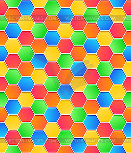 Seamless pattern honeycomb texture hexagon shapes with shadow - vector clipart