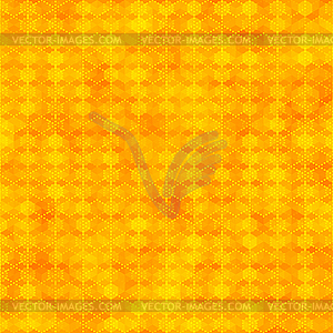 Orange seamless pattern with hexagon shapes abstract color background - vector image